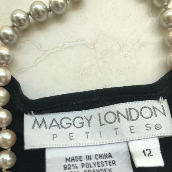 Maggy London NWT Little Black Dress Sz12p - Picture 4 of 6